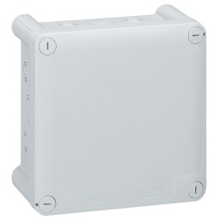 092034 Boîte de dérivation carrée Plexo dimensions 130x130x74mm - 20 entrées pour presse-étoupe - gris RAL 7035 - Legrand