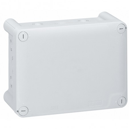 092054 Boîte de dérivation rectangulaire Plexo dimensions 180x140x86mm - 20 entrées pour presse-étoupe  - gris RAL 7035