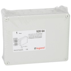 092064 Boîte de dérivation rectangulaire Plexo dimensions 220x170x86mm - 24 entrées pour presse-étoupe - gris RAL 7035
