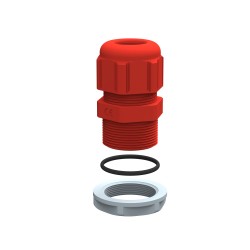 091931 Presse étoupe M20 rouge pour boîte Plexo sécurité incendie rouge RAL 3000 - Filetage ISO - Legrand