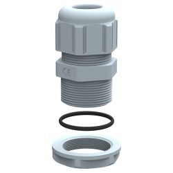 098026 Presse étoupe plastique PG29 Legrand - câble diamètre 18 à 25mm - Gris RAL 7001 - Filetage PG - Étanche IP68