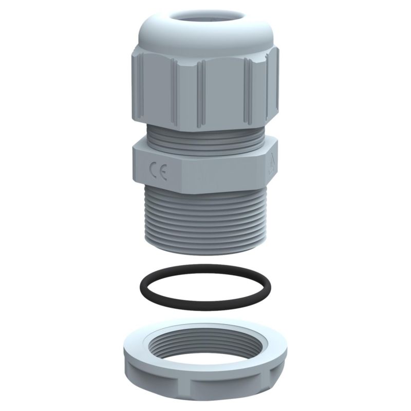 098026 Presse étoupe plastique PG29 Legrand - câble diamètre 18 à 25mm - Gris RAL 7001 - Filetage PG - Étanche IP68
