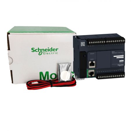 TM221CE24T Schneider - Automate Modicon M221 - Contrôleur 24 entrées/sorties - 24Vcc - PNP - Ethernet +série - 24Vcc