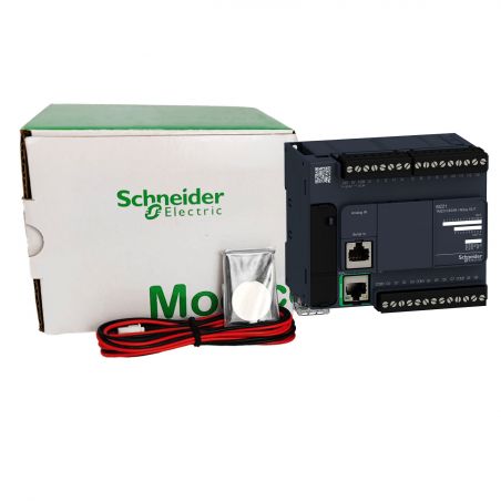 TM221CE24R Automate Schneider Modicon M221 - Contrôleur 24 entrées/sorties TOR - 240Vac - Relais - Port ethernet + série