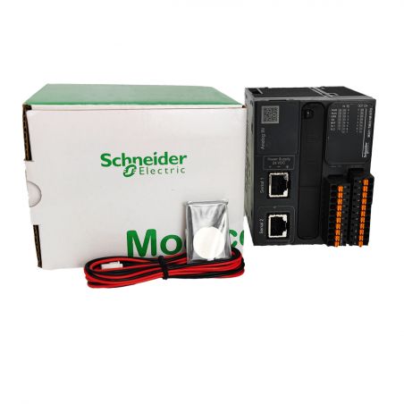 TM221M16TG Schneider - Automate Modicon M221 Book - Contrôleur 16 entrées/sorties - 24Vcc - PNP, 2 ports série, 24Vcc
