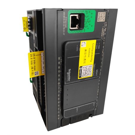 TM241CE24T Schneider - Automate Modicon M241 - Contrôleur 24 entrées/sorties - 24Vcc - PNP -Ethernet+2 série,
