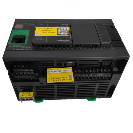 TM241CEC24T Schneider - Automate Modicon M241 - Contrôleur 24 entrées/sorties - 24Vcc - PNP - Ethernet+CANopen+2 série