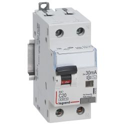 411003 Disjoncteur différentiel 20A - 30mA - Type AC - 1P+N - 2 Modules - neutre à droite - Auxiliarisable - Legrand