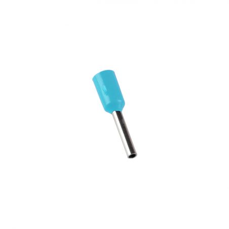 Sachet de 100 embouts de câblage pour fil souple section 0,25mm² - Bleu - collerette isolante