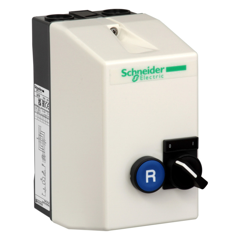 LE1D25P7A13 Schneider - Boitier de démarrage moteur monophasé 220V max 5,5kW - 25A - bobine 230Vca|Sans thermique