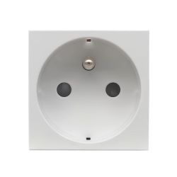 45476SBR Prise 2P+T - Blanc - 45x45 clippage direct sur goulotte appareillable - Efapel