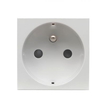 45476SBR Prise 2P+T - Blanc - 45x45 clippage direct sur goulotte appareillable - Efapel