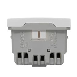 45476SBR Prise 2P+T - Blanc - 45x45 clippage direct sur goulotte appareillable - Efapel