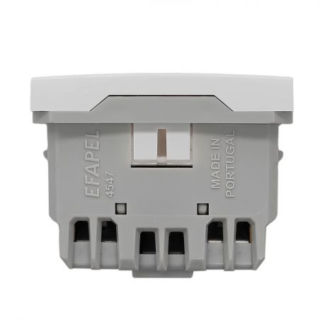 45476SBR Prise 2P+T - Blanc - 45x45 clippage direct sur goulotte appareillable - Efapel
