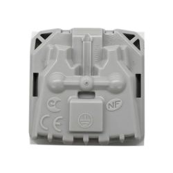 45476SBR Prise 2P+T - Blanc - 45x45 clippage direct sur goulotte appareillable - Efapel