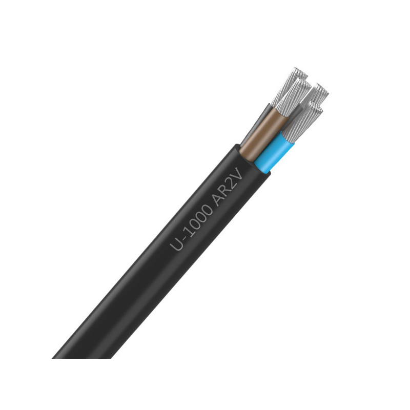 Cable électrique aluminium AR2V 4x50mm² - 4 conducteurs alu section 50mm² sans terre - TGL vente au mètre