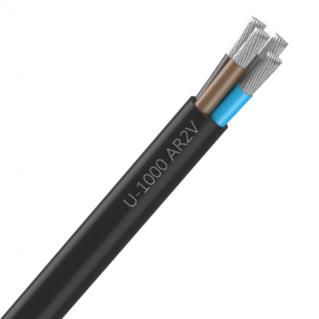 Cable électrique aluminium AR2V 4x50mm² - 4 conducteurs alu section 50mm² sans terre - TGL vente au mètre