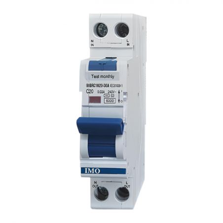 Disjoncteur différentiel 30mA 32A - Type AC - 6kA - Courbe C - 1P+N - 1 module - IMO