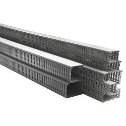 14140CCZ Goulotte de câblage PVC avec couvercle LxH 80X80mm GRISE - Vendu par carton de 16m - Prix au mètre