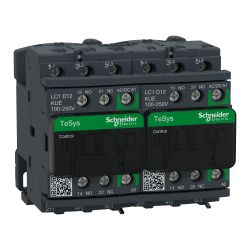 LC2D12KUE Schneider - Contacteur inverseur tripolaire - 3NO - 12A - Bobine 100-250Vca - Vis