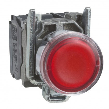 XB4BW34B5 Schneider - poussoir lumineux LED - 1NO+1NF - rouge - Ø22 - 24VcaDC - Harmony XB4