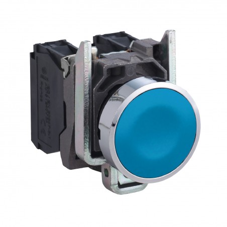 XB4BA61 Schneider - bouton poussoir à impulsion - Ø22 - Bleu - 1NO - à vis - Harmony XB4