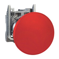 XB4BC42 Schneider - bouton coup de poing rouge - Ø22 - 1O - vis - ressort à rappel - Harmony XB4