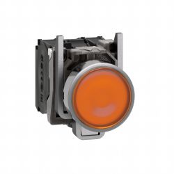 XB4BW35B5 Schneider - poussoir lumineux LED - 1NO+1NF - orange - Ø22 - 24VcaDC - Harmony XB4