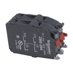 ZBE204 Schneider - bloc contact double - 2O - raccordement vis-étrier - Harmony