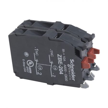 ZBE204 Schneider - bloc contact double - 2O - raccordement vis-étrier - Harmony