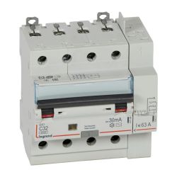 411200 Legrand Disjoncteur différentiel tétrapolaire 32A - 30mA - type AC - DX36000 - 10kA - 4P