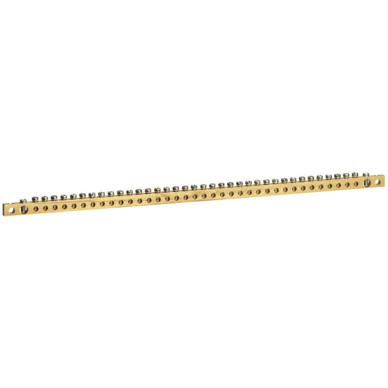 037300 Legrand - Barre de terre en laiton 12x6,5mm pour coffrets XL3 400 et XL3 160 - longueur 416mm