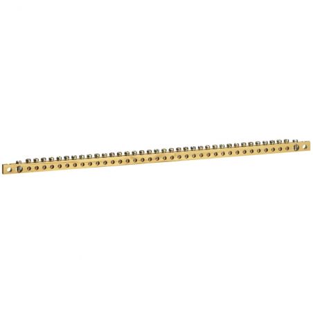 037300 Legrand - Barre de terre en laiton 12x6,5mm pour coffrets XL3 400 et XL3 160 - longueur 416mm