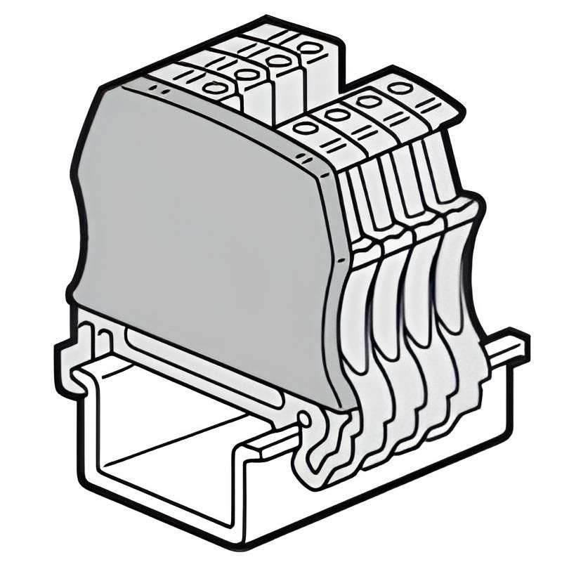 037550 Legrand - Cloison terminale pour bloc de jonction à vis Viking 3 - 1 entrée/1 sortie