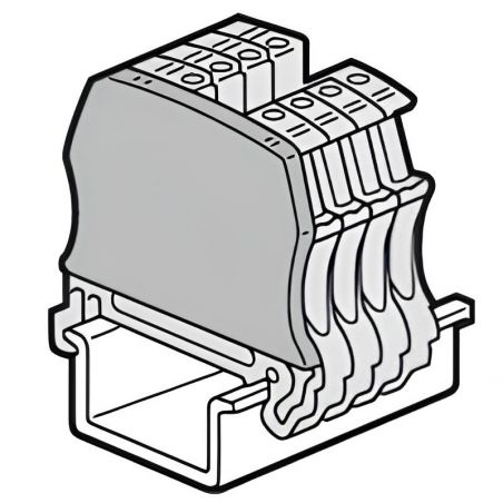 037550 Legrand - Cloison terminale pour bloc de jonction à vis Viking 3 - 1 entrée/1 sortie
