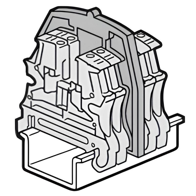 037560 Legrand - Cloison de séparation pour blocs de jonction à vis Viking 3 - 1 entrée/1 sortie