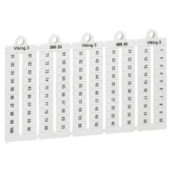 39520 Legrand - Plaque de repères pour bloc de jonction Viking 3 - pas 6mm - chiffres 1 à 100