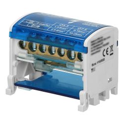 Répartiteur modulaire bipolaire 125A 7 départs: 5x 1,5 à 6mm² + 2x 6 à 16mm²