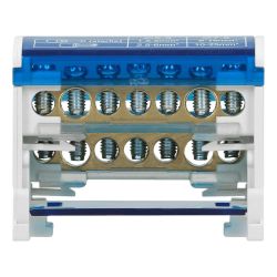 Répartiteur modulaire bipolaire 125A 7 départs: 5x 1,5 à 6mm² + 2x 6 à 16mm²