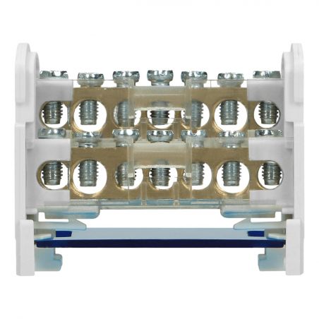 Répartiteur modulaire bipolaire 125A 7 départs: 5x 1,5 à 6mm² + 2x 6 à 16mm²