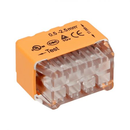Boite de 50 connecteurs électriques rapides 8 fils rigides 0,5 à 2,5mm² - Certifié TUV