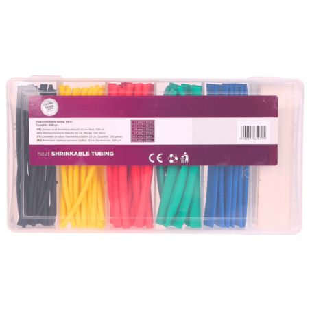 Coffret de 100 gaines thermorétractables 2:1 - Pré-coupées 10cm - Couleurs variées