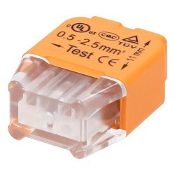 Boite de 100 connecteurs électriques rapides 2 fils rigides 0,5 à 2,5mm² - Certifié TUV