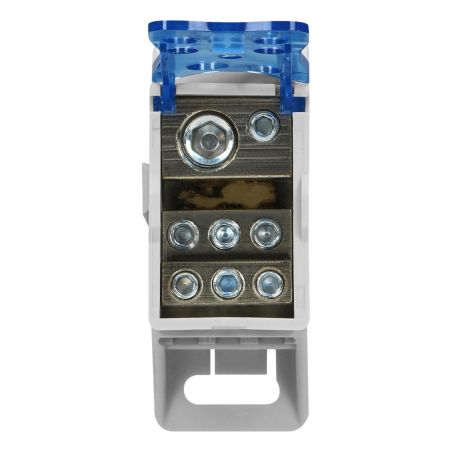 Répartiteur unipolaire 160A 1000V - 2 entrées : 70mm² + 16mm² - 6 départs 16mm²