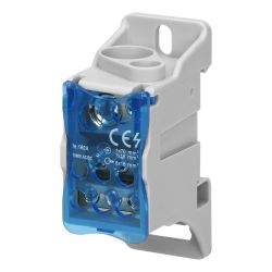 Répartiteur unipolaire 160A 1000V - 2 entrées : 70mm² + 16mm² - 6 départs 16mm²