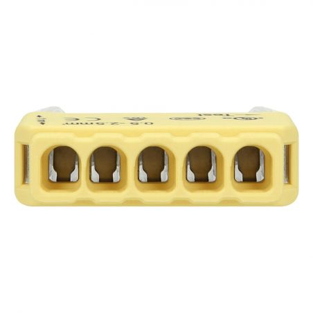 Boite de 50 connecteurs électriques rapides 5 fils rigides 0,5 à 2,5mm² - Certifié TUV
