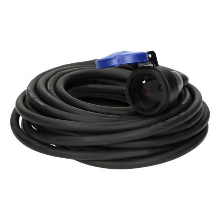 Rallonge électrique 20m étanche IP44 - Câble HO7RNF 3G1,5mm² ultra-résistant
