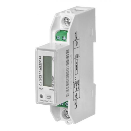 Compteur modulaire monophasé 100A - 230V - 1 module - certifié MID - avec affichage digital