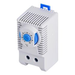 TS02 IDE - Thermostat d'armoire électrique - Contact 1NO - Plage de température 0°C à 60°C