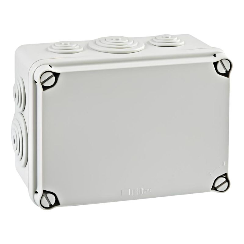 EV161 IDE Boite de dérivation étanche IP65 IK07 850° avec entrées coniques dim116x162x76